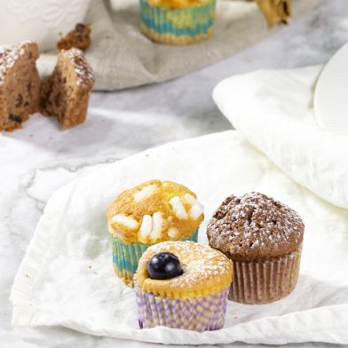 Trilogia di mini muffin artigianali