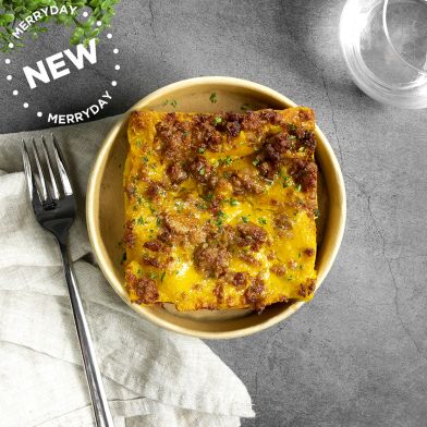 Lasagna con cremoso di zucca e besciamella, scamorza affumicata e salsiccia