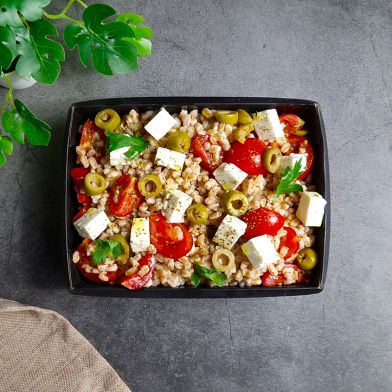 SMART Farro alla mediterranea con pomodorini, olive e feta