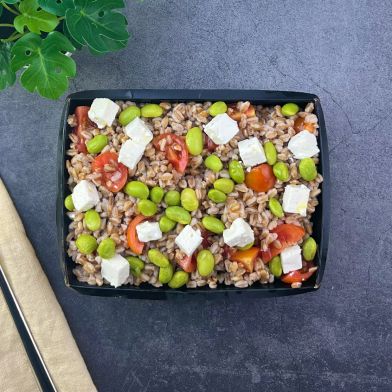 SMART Farro con edamame feta e pomodorini