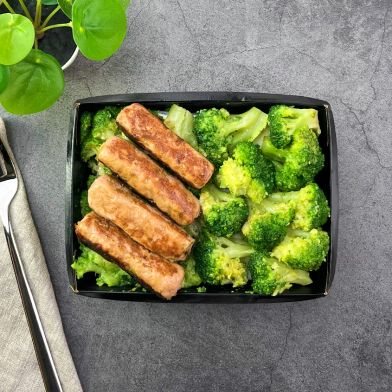 SMART Salsicce di pollo e tacchino con broccoli al vapore