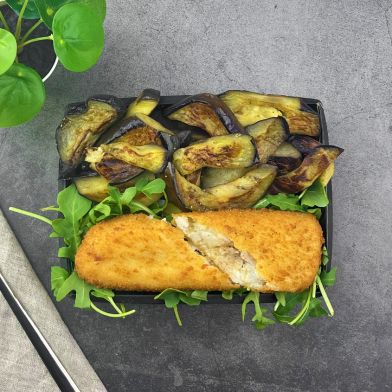 SMART Filetto dorato di merluzzo con melanzane al forno