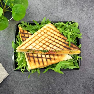 SMART Tostone con hummus di ceci, rucola e pomodori