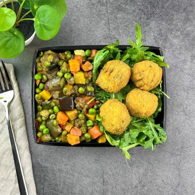 SMART Polpette di melanzane con ratatouille di verdure di stagione