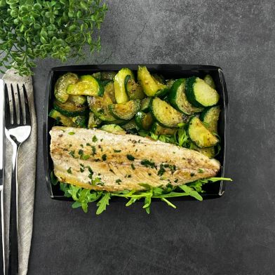 SMART Filetto di sgombro al forno con zucchine trifolate